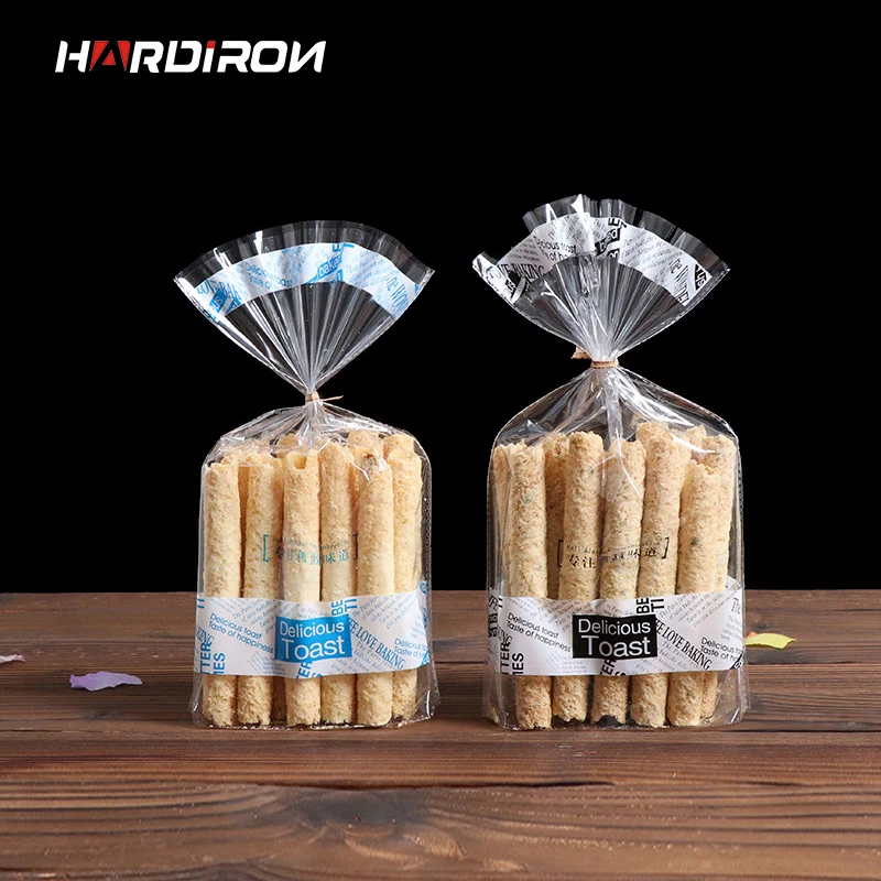 

HARDIRON Disposable Toast Bread Transparent/Matte Food Packaging Bag Cookie Dough Slice Toast Packaging Bag
