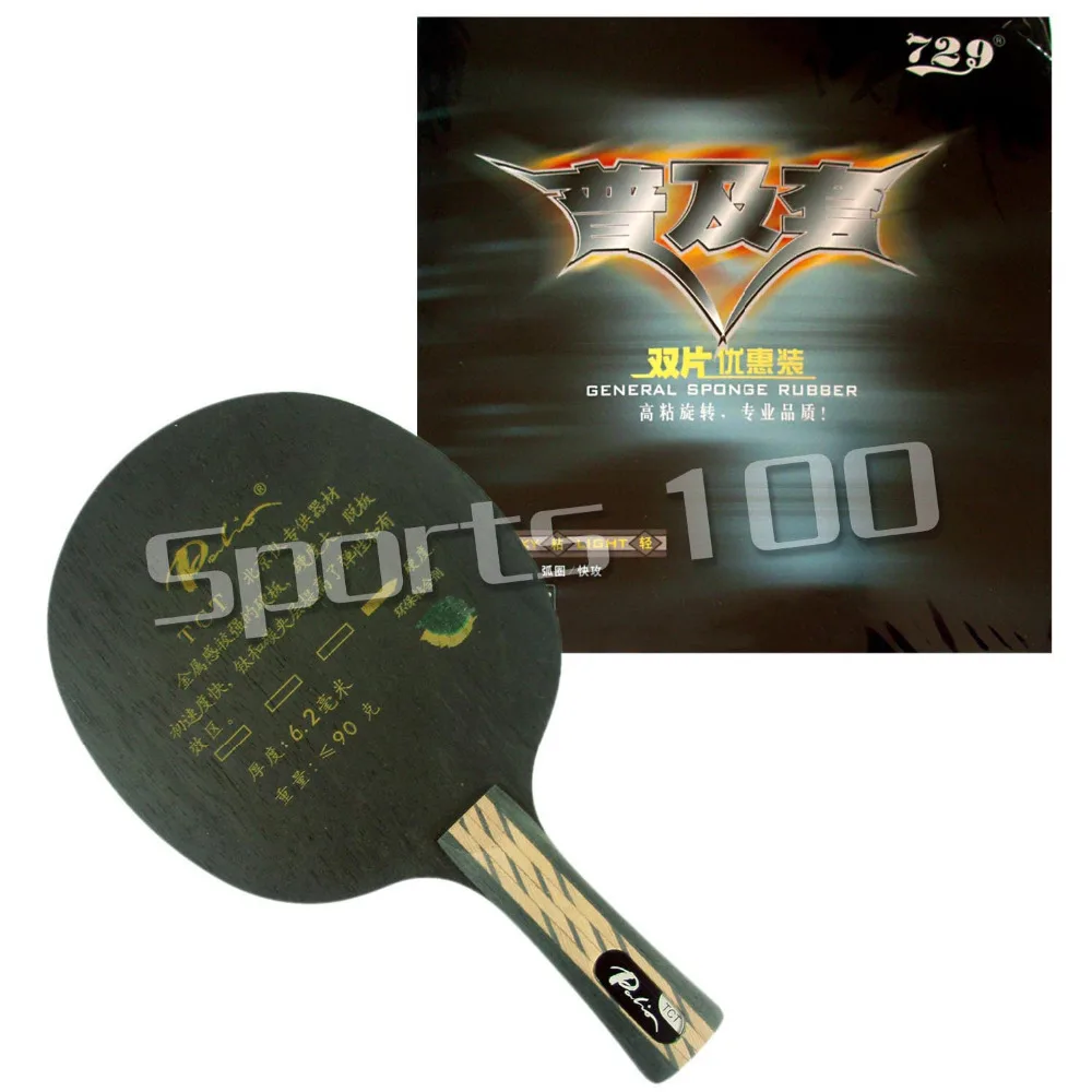 

Pro Table Tennis PingPong Combo Racket Palio TCT with RITC 729 General a pair Long Shakehand FL