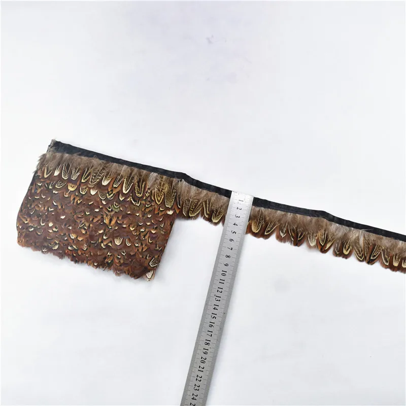 Натуральные перья фазана ленточная отделка бахромы 4-8 см 5yards-10Yard перо для рукоделия платья перья для изготовления ювелирных изделий