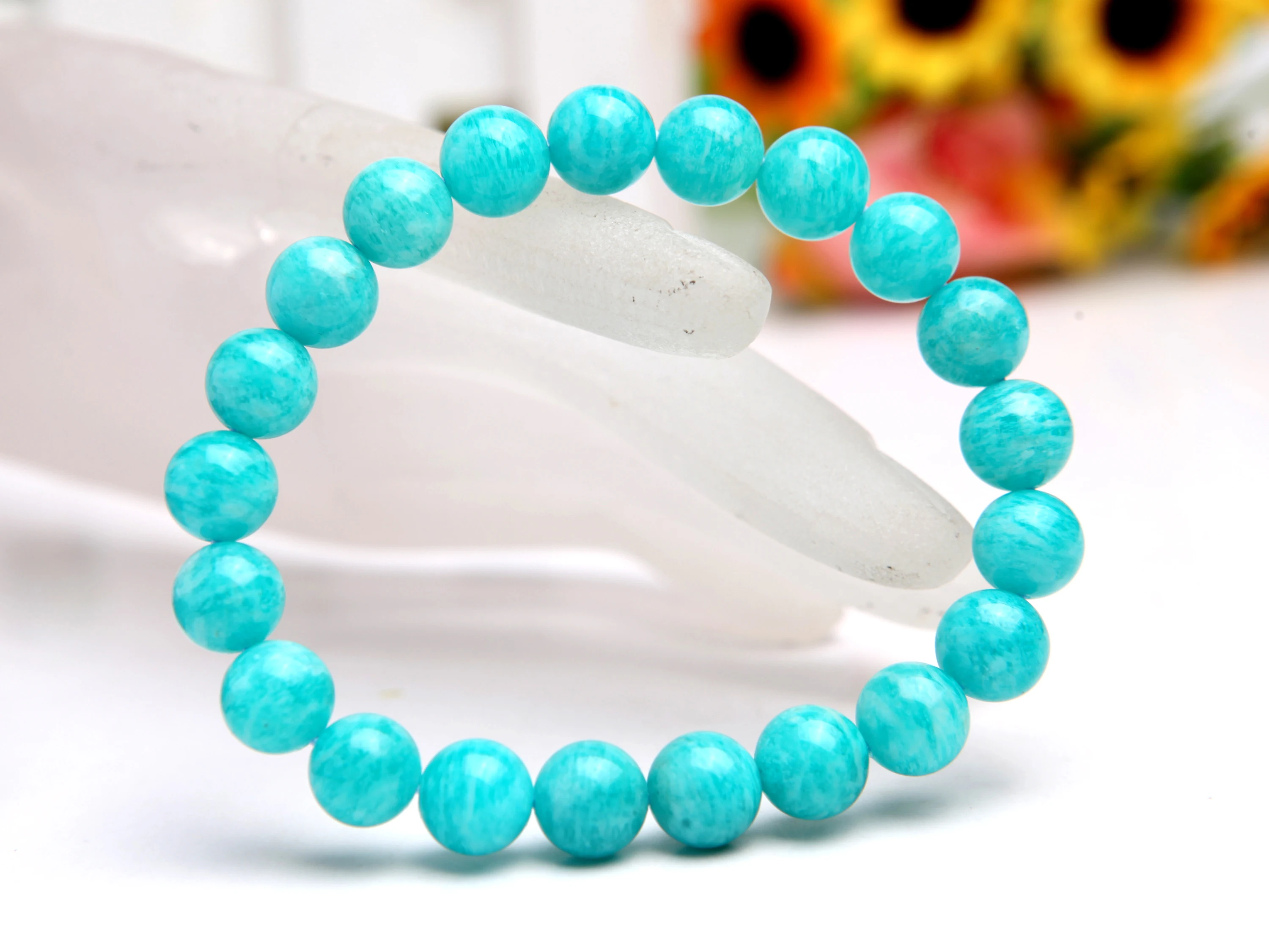 Natural Mozambique Green Amazonite Gemstone Women Men Stretch 9mm Healing Stone Round Beads Bracelet Fashion Jewelry AAAA