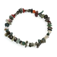 YYW оптом натуральный Кварцевый камень эластичные Браслеты с подвесками ювелирные изделия розовый кристалл Agata чипсы из бисера Strand камень Браслеты Для женщин