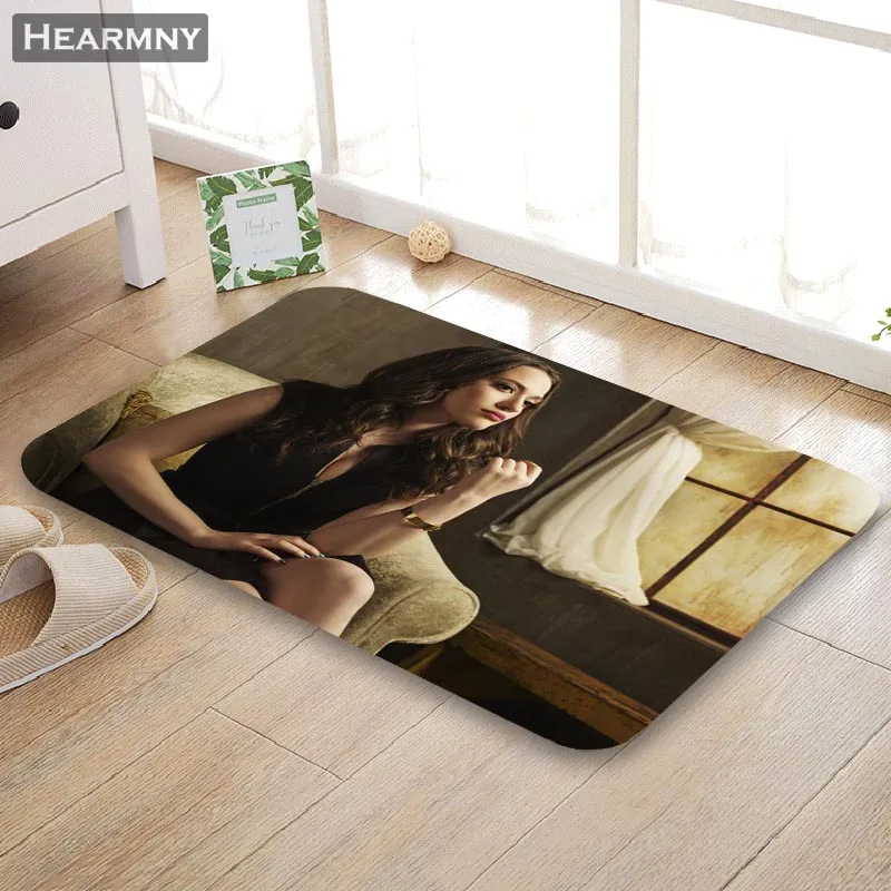 Custom Kat Dennings двери коврики пол/для ванной/кухня/пляж фланель губчатый материал 3D печатных Лохматый Украшения для спальня - Цвет: 11