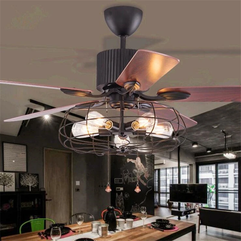 42 52 Inch Retro Dinning Room Ceiling Fan Lamp Creative Vintage 52 Inch Retro Dinning Room Ceiling Fan