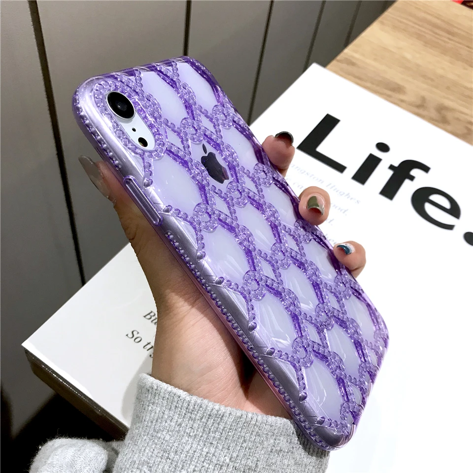 Для iphone XR XS MAX 6 6s 7 8 Plus X чехол милый 3D пчелиный Текстурный узор мягкий задний