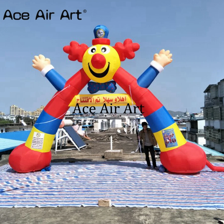 Creative and colorful Inflatable clown arch air clown wel e arcway
