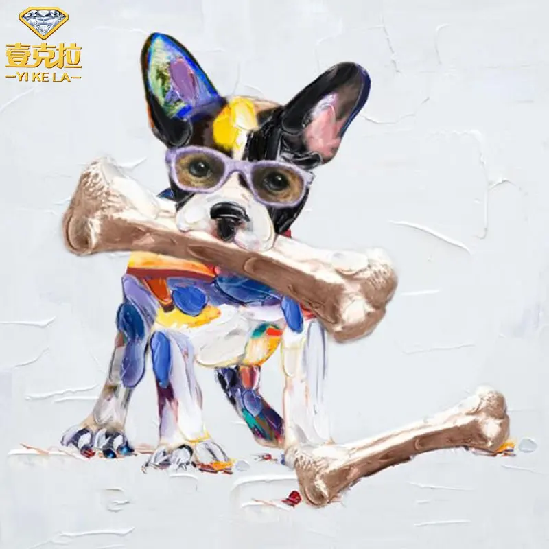 Diamond Painting Color Dog Embroidery Full Square Diy Kit Drill Needlework Rhinestone Mosaic Picture | Дом и сад