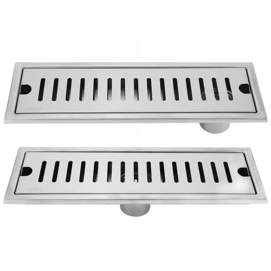 

Large Flow Floor Drain Stainless Steel Rectangle Shower Drainer Bath Drains Strainer Drainage Gully Hair Catcher Stopper