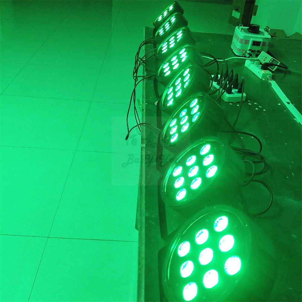 9pcs LED Flat PAR 13a02