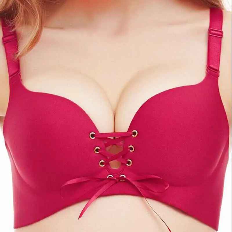 Plus Size D Cup Sexy Women Seamless LB Bra Gather Adjustable Super Push Up Bra Women Underwear Seamless Underwear Lingerie Bras Plus Size D Cup Sexy Women Seamless LB Bra Gather Adjustable Super Push Up Bra Women Underwear Seamless Underwear Lingerie Bras