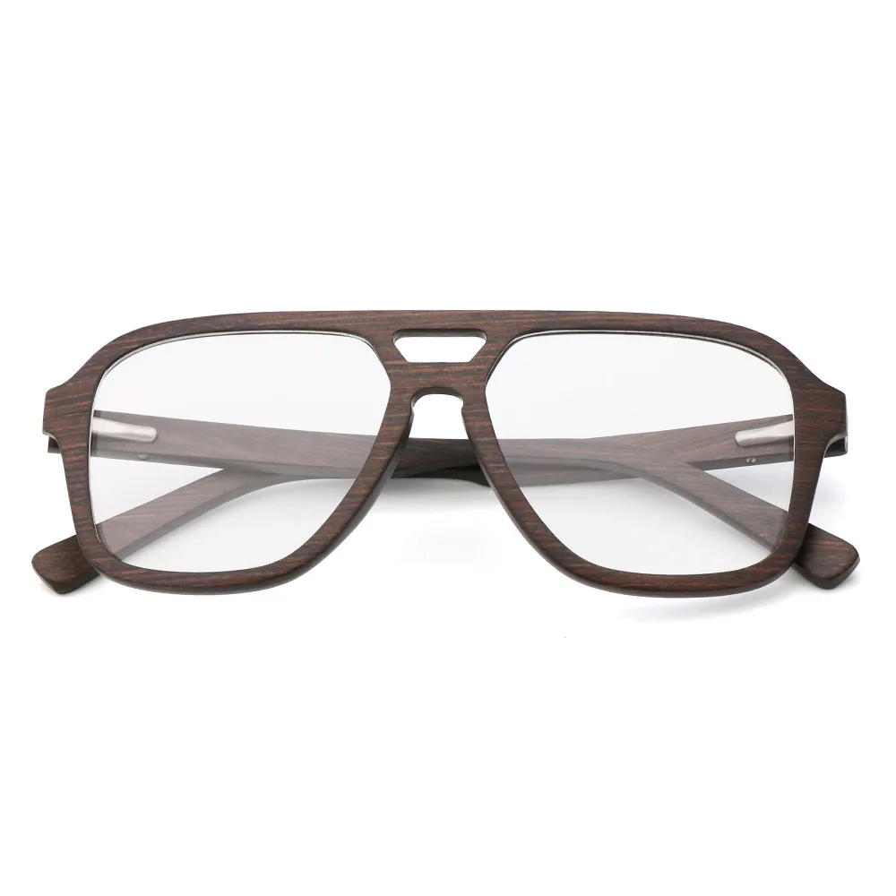 BerWer деревянные бамбуковые очки прозрачная линза роскошные квадратные очки деревянные очки для женщин/мужчин