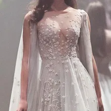 Платья для выпускного вечера шикарные звезды Embriodery отделанная драгоценными камнями прозрачная кисея шеи Роскошные вечерние платья развертки поезд официальное платье из тюли праздничная одежда