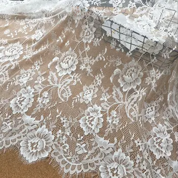 

2019 NEW flowers lace material for women dress sewing Width 70cm, length 300 cm One piece eyelash french lace fabric lace trim!