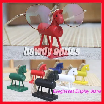 

2pcs/lot Wooden Horse Decoration Sunglasses Display Stand Lovely Children Kids Eyeglasses Glasses Display Stand Holder