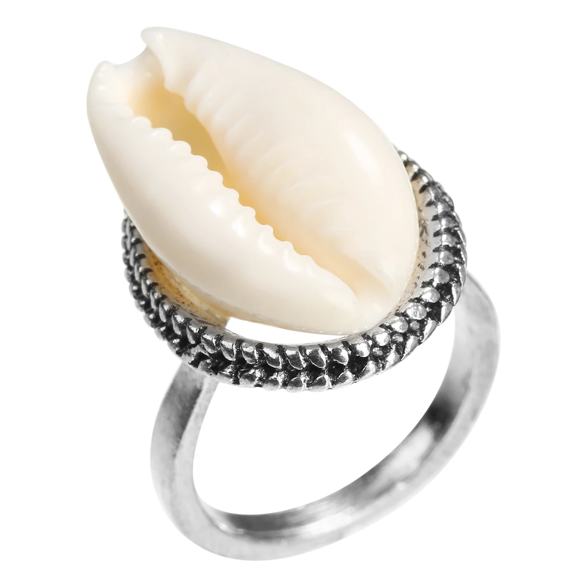Charms Cowry Cowrie Ring Boho Womens Natural Sea Shell Finger Rings Anillos Mujer Gothic Beach Jewelry Shellhard