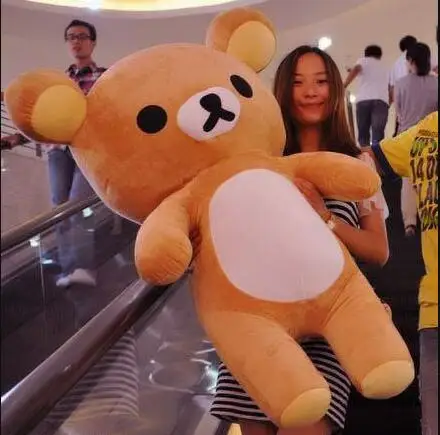 

Kawaii big brown japanese style rilakkuma plush toy teddy bear stuffed animal doll birthday gift free shipping