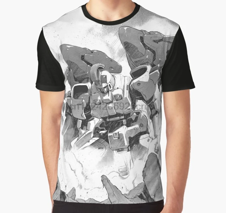 

All Over Print 3D Tshirt Men Funny T Shirt Tallgeese Gundam Wing Full Print Big print Graphic T-Shirt