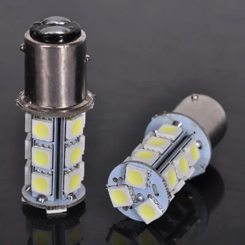 1 пара автомобилей 18SMD светодиодный 24 В 1157 BAY15D 5050 белый свет автомобилей Яркость Тормозная лампа Универсальная Замена