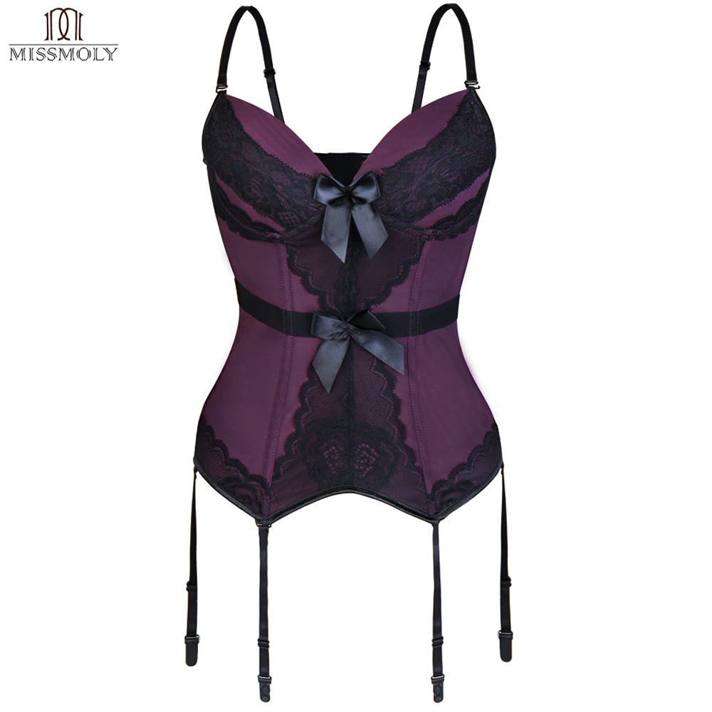 18.99US $ |Miss Moly Women's Overbust Bustier Corset Sexy Lingeries Gi...