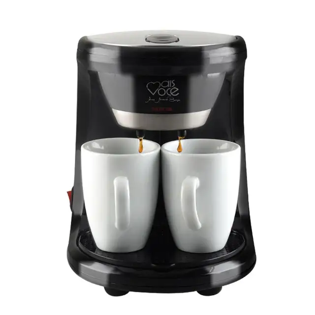 Adoolla 450W Mini Household Drip-type Coffee Maker with 2 Cups Coffee Machine Kitchen Appliances