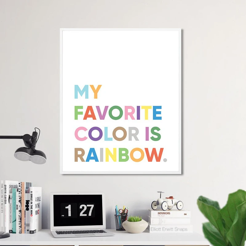My Favorite Color Is Rainbow Canvas Print