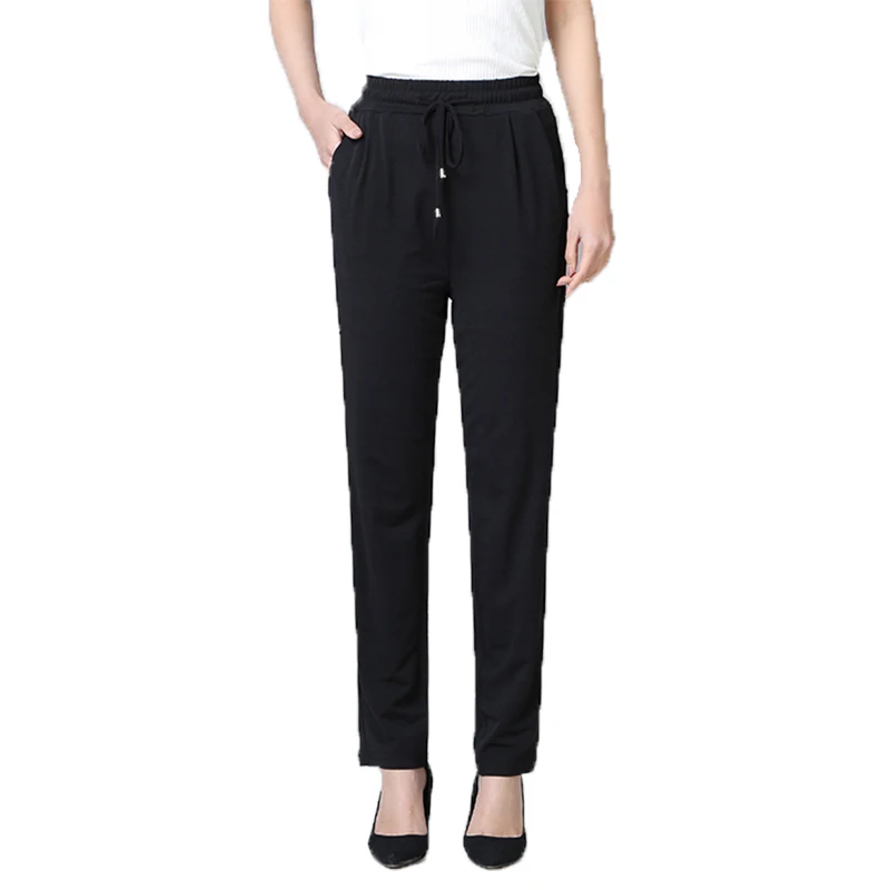 

Fashion Casual High Waist Pants Middle Aged Women 2019 Summer Autumn Stretch Trousers Pantalon Femme Plus Size XL-5XL