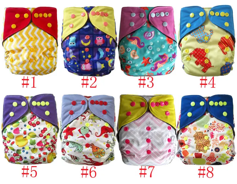

Best Baby Charcoal Bamboo AIO Charcoal Bamboo Cloth diaper With Microfiber Insert bamboo terry layer For Infant Nappy 10 PCS