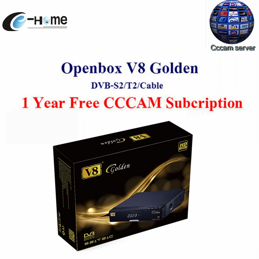 CCCAM GOTiT Openbox V8 Golden DVB S2 DVB T2 DVB C Receptor satellite Decoder 1year Europe