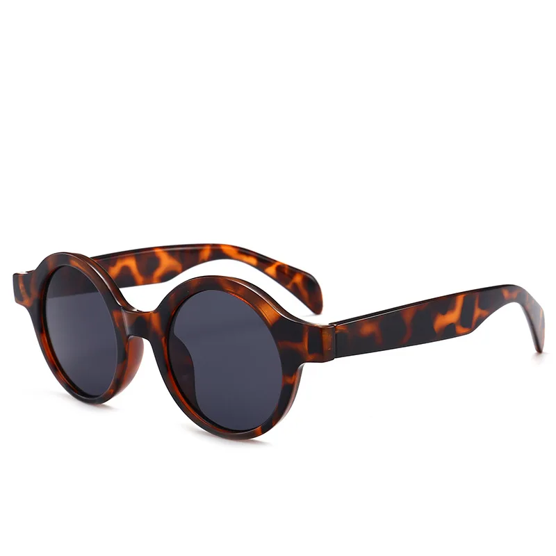 DCM ретро маленькие круглые солнцезащитные очки женские мужские Модные Винтажные Солнцезащитные очки черные белые леопардовые красные солнечные очки UV400 - Цвет линз: C4Leopard