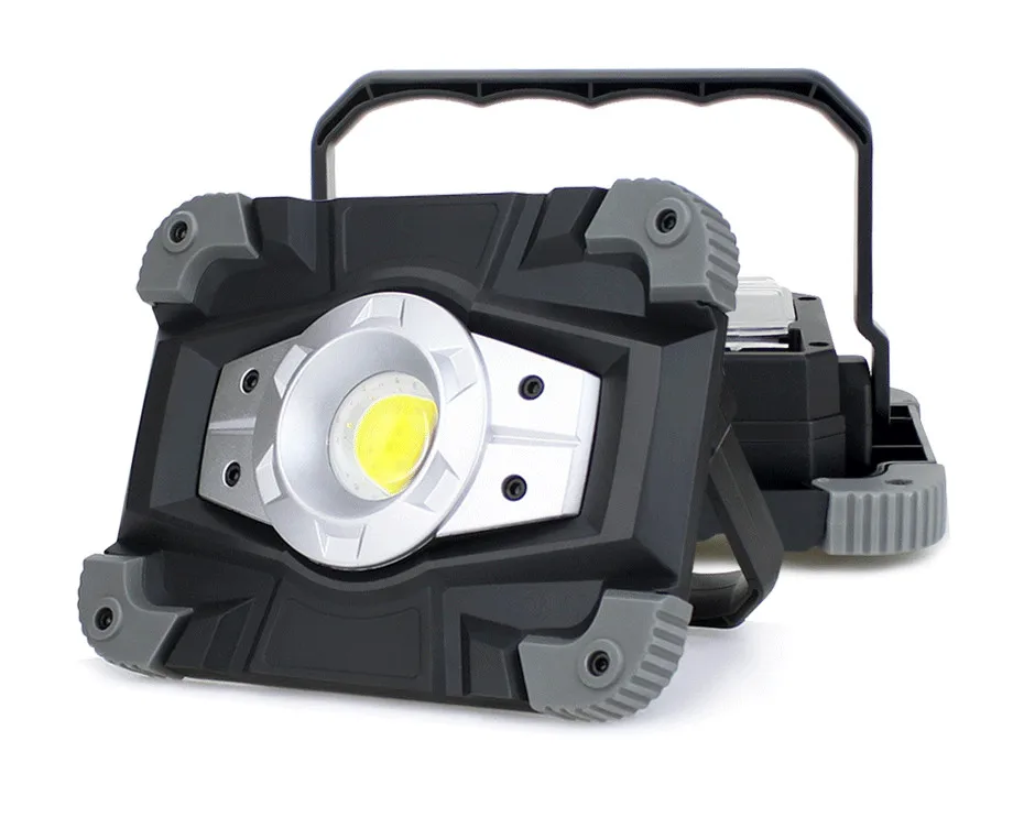 20W COB Work Light USB Charging Waterproof Floodlight 18650 Rechargeable Battery Powered Portable Led Searchlight Camping