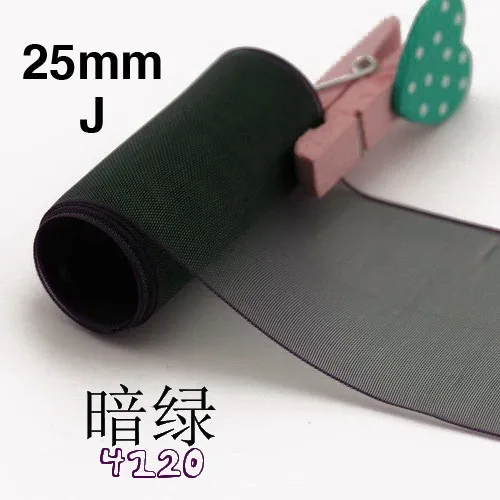 High Quality 25mm Solid Color snow yarn Ribbon Satin Ribbon DIY Manual Riband Bowknot Hair accessories snow yarn belt 10MLot_18