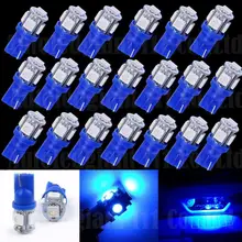 WLJH 20x Led Blue T10 W5W font b Car b font LED Lighting Marker Lamps Interior