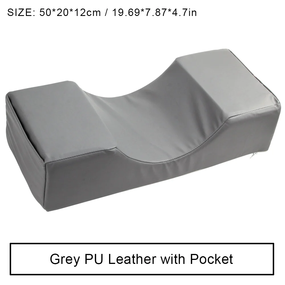Grey PU Pillow Профессиональная подушка для наращивания ресниц, Прививка ресниц, подушка для ресниц, поддержка шеи, эргономичный изгиб, память, пенный макияж, инструменты - Цвет: Grey PU Pillow