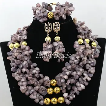 

Charming Nigerian Wedding African Coral Beads Jewelry Set Costume African Bridal Necklace Jewelry Set Free Shipping CJ528