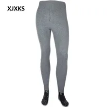 XJXKS мужские брюки супер тёплые зимние леггинсы брюки длиной до щиколотки Elastic эластичная талия мужские шерстяные брюки леггинсы 1623