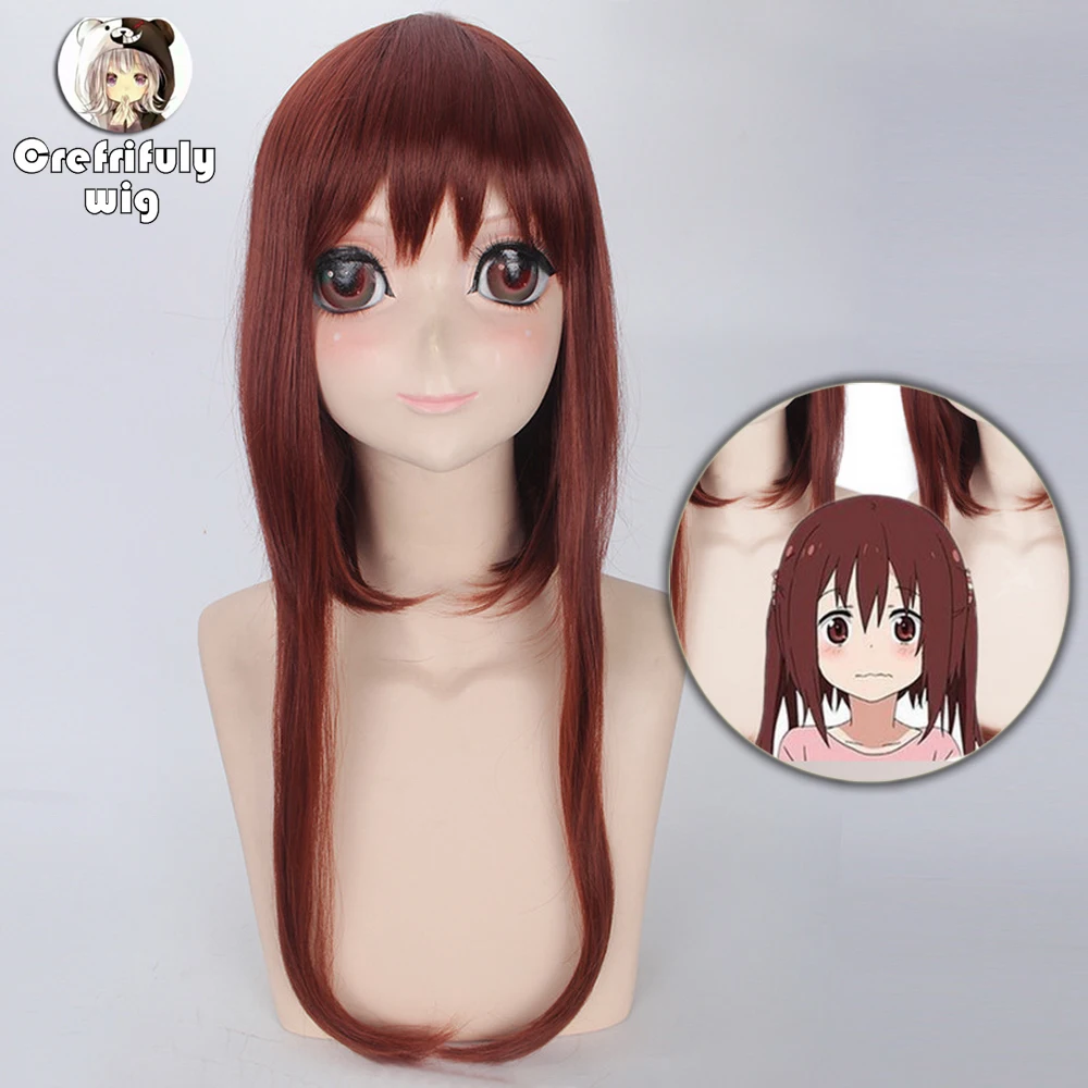 

Himouto! Umaru-chan Nanan ebina Long Straight Brown Cosplay Wig 70cm Heat Resistant Synthetic Hair Wigs For Women