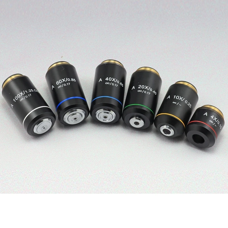 Объектив для биологического микроскопа Zeiss Olympus Infinity 4X 10X 20X 40X 60X 100X|microscope objective