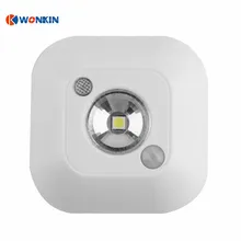 LED Mini Wireless Infrared Motion Sensor Night Light Wall Emergency Wardrobe Cabinet Night Lamp atmosphere light