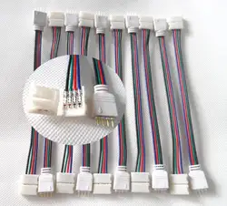 10 шт./лот 4PIN RGB подключить провод кабель для 5050 SMD светодиодные полосы мужской и женский провод