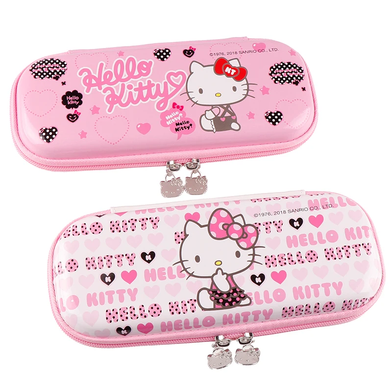 

TOPSTHINK Big capacity cute Hello cat multi-layer princess color EVA PU school pencil case for girls Kawaii pencil pouch