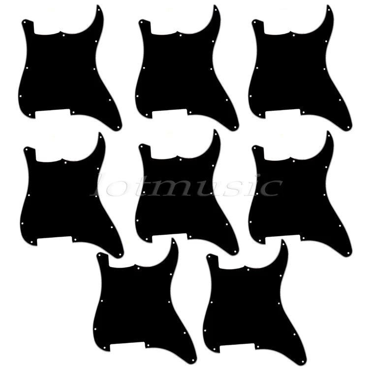 8pieces Black Electric Guitar Pick Guards,3PLY Durable Pickguards