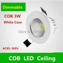DHL Новое поступление 50 шт. 3 Вт COB светодиодный потолочный светильник высокой яркости холодный белый/теплый белый