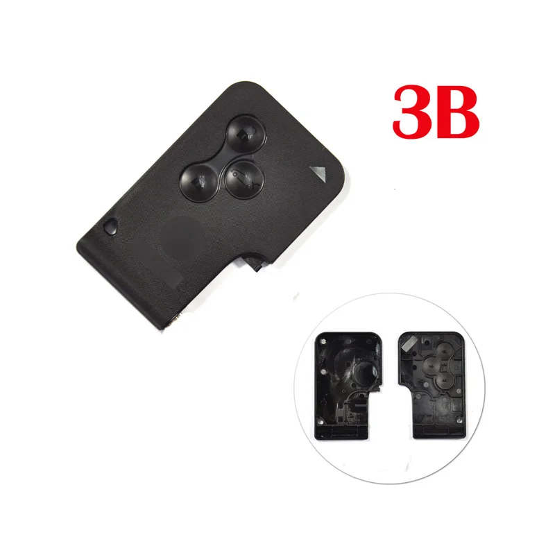 

1piece 3 Buttons Smart Card Key Shell For Renault Megane Card Without Small Key