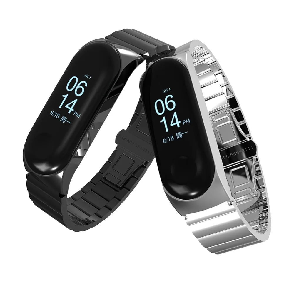 

Wristband Strap For Xiaomi Mi Band 3 Bracelet Metal Stainless Steel wrist strap For xiaomi mi band 3 bracelet Miband 3 Strap