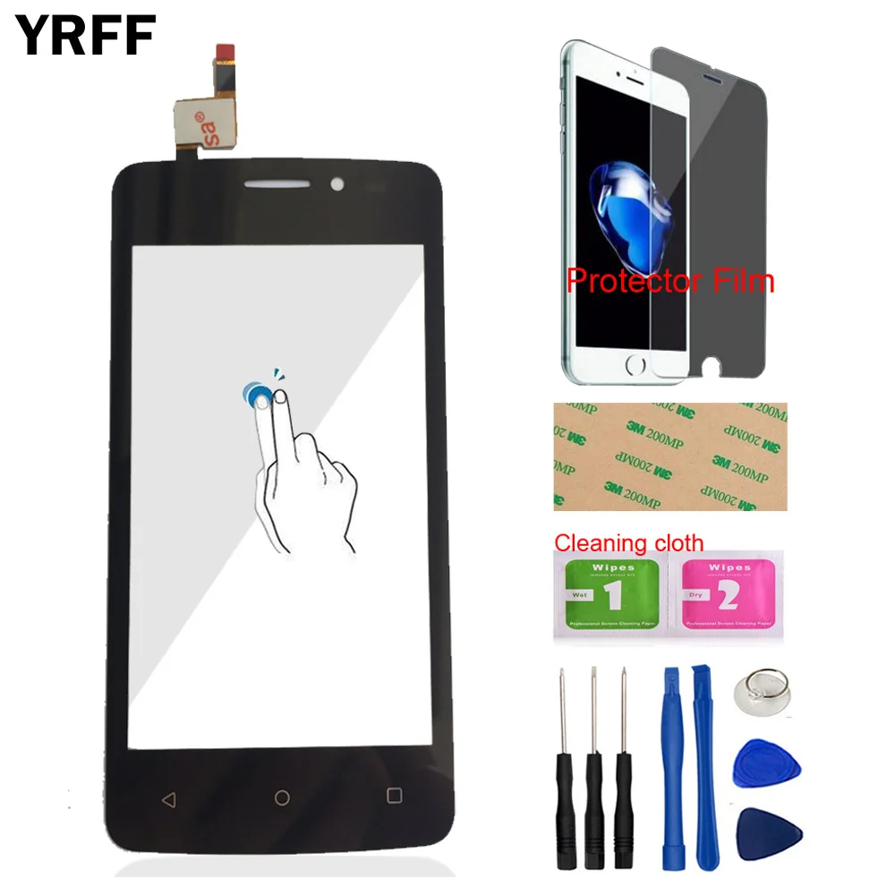 

Touch Screen For FLY FS404 STRATUS 3 FS 404 Touch Screen Digitizer Panel Front Glass 4.0'' Mobile Tools Protector Film Adhesive