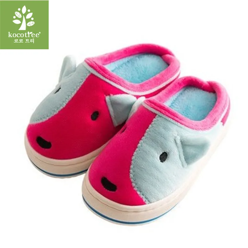 

2018 Brand Winter Children Slippers Cartoon Animal Shoes Girls Boys Slipers Home Indoor House Kids Flat Cotton Warm Shoes H05