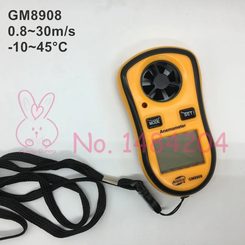 

Digital Anemometer GM8908 Air Velocity 0.8-30 m/s Temperature -10-45 C Wind Speed Meter Handheld Mini Air Flow Meter
