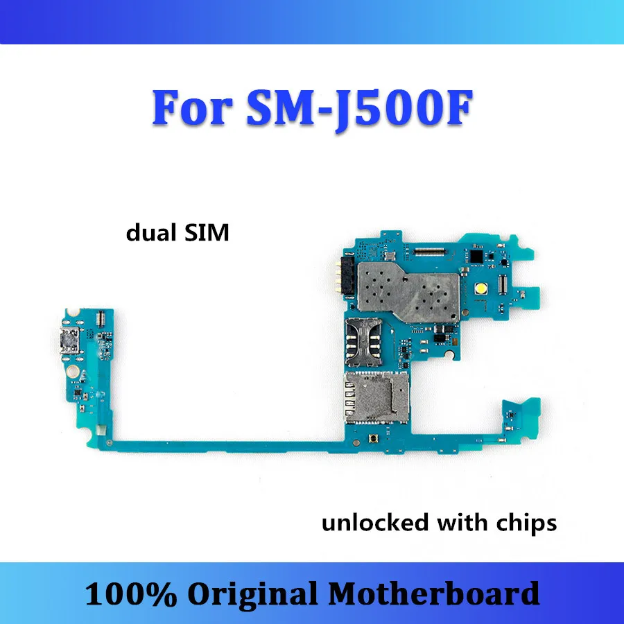 

Original unlocked for Samsung Galaxy J5 J500F motherboard with full chips mainboard dual SIM logic board J500F panel Android OS