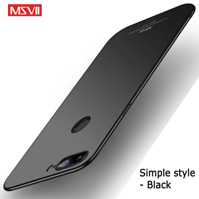 Чехол для Oneplus 5 T, Msvii, тонкий матовый чехол для One Plus 5 T, чехол для OnePlus 5 T, жесткая задняя крышка для OnePlus5T, OnePlus5, чехол s - Цвет: Simple Black