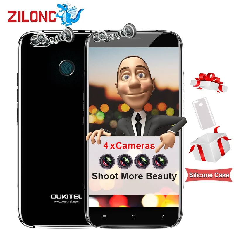 Оригинальный Oukitel U22 Android 7 0 смартфон 2 ГБ Оперативная память 16 Встроенная mtk6580a
