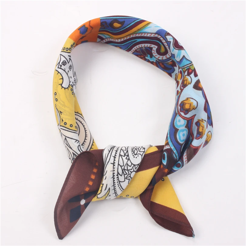 Neckerchief Square Scarf For Women Bandana 2019 Spring Polyester Floral Paisley Headband Female Hair Neck Scarf Handkerchief Neckerchief Square Scarf For Women Bandana 2019 Spring Polyester Floral Paisley Headband Female Hair Neck Scarf Handkerchief